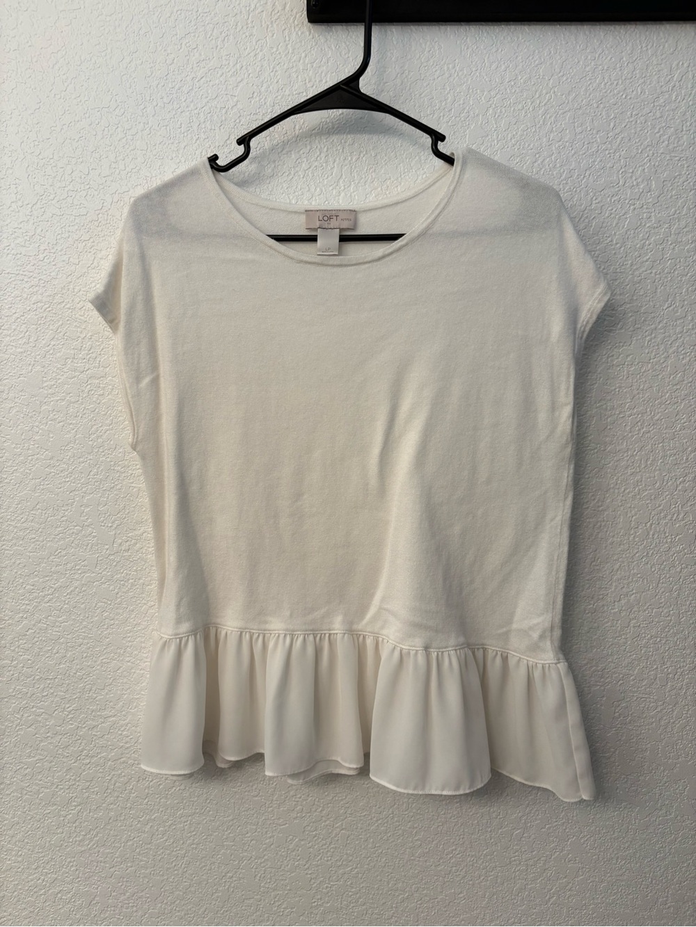 LOFT Ruffle-Hem Short Sleeve Tunic